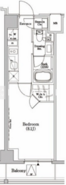 ザ・パークハビオSOHO市谷左内町 402 間取り図