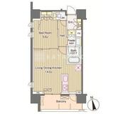 ヴェルデコート西新宿 1201 間取り図