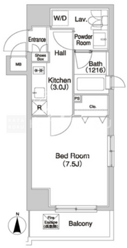 コンフォリア清澄白河トロワ 604 間取り図