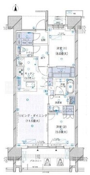 ブランズシティ品川ルネキャナル 810 間取り図