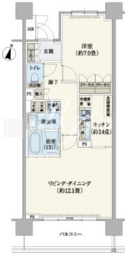 リージア経堂テラスガーデン 208 間取り図