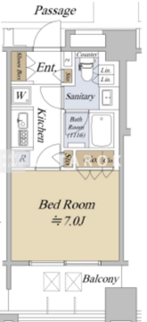 アクシルコート日本橋本町 413 間取り図
