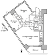 レジディア三軒茶屋 1002 間取り図