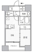 カバナプラス新富町 402 間取り図
