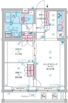 ジェノヴィア竹ノ塚 201 間取り図