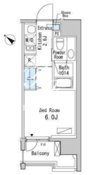 ベルファース目黒 910 間取り図