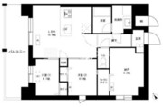 東京マンション 1205 間取り図