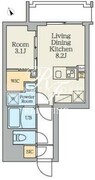 ガーデンザヴィス不動前 208 間取り図