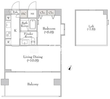 フォレシティ豊洲 1103 間取り図