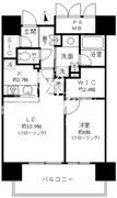 フォンテーヌ芝浦 401 間取り図
