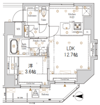 ログ本所吾妻橋 803 間取り図
