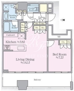 WORLD TOWER RESIDENCE 2908 間取り図