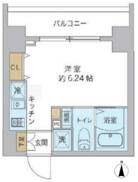 スプランディッド品川 701 間取り図