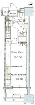 パークコート南麻布 406 間取り図