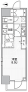 ザ・パームス熊野前 304 間取り図