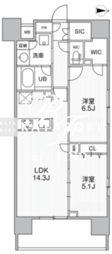 ザ・パームス熊野前 1003 間取り図