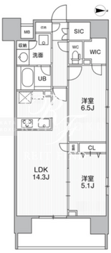 ザ・パームス熊野前 205 間取り図