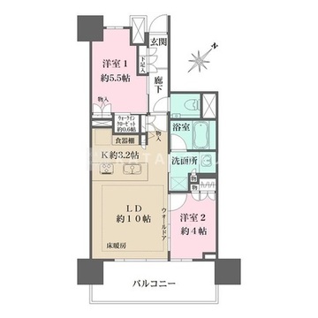 ザ・パークハウス谷中道灌山テラス 1003 間取り図