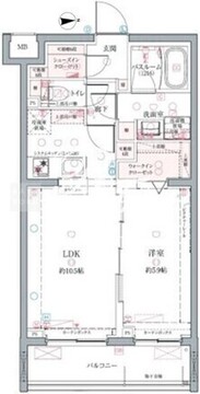 クレヴィスタ墨田 205 間取り図