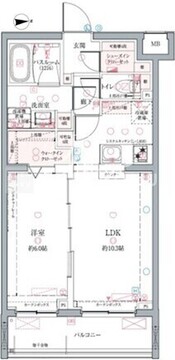 クレヴィスタ墨田 308 間取り図