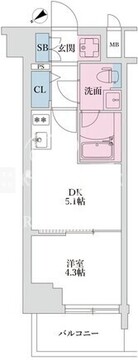 スプランディッド四ツ木 204 間取り図