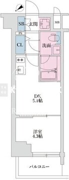 スプランディッド四ツ木 604 間取り図