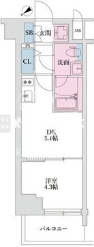スプランディッド四ツ木 704 間取り図