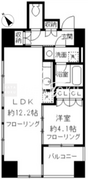 ルフィット神宮北参道 1403 間取り図
