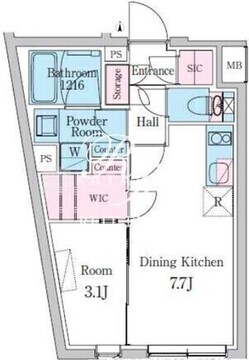 デュオメゾン西新宿 103 間取り図
