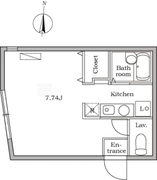レジディア池上 B-102 間取り図