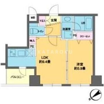 カスタリア北上野 1204 間取り図