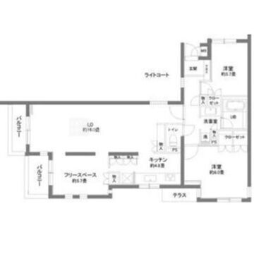 カスタリア北沢 403 間取り図