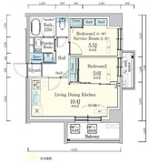 デュオフラッツ東品川 －OTO－ 201 間取り図