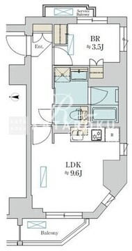 ブリリアイスト清澄庭園 301 間取り図