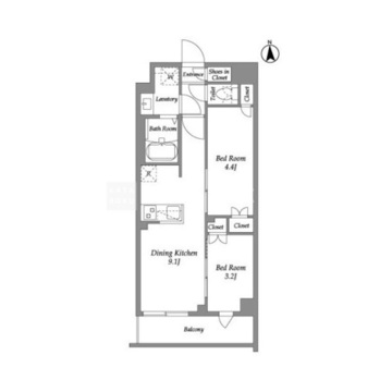 ザ・グラヴィティ新宿 216 間取り図