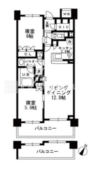 シャンピアグランデ深沢 409 間取り図