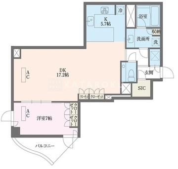 ジュールA 1107 間取り図