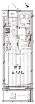 レガリス洗足池 408 間取り図