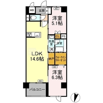 ロイジェント豊島園 213 間取り図