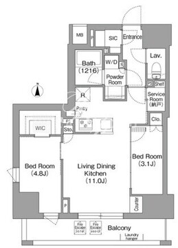 コンフォリア・リヴ西葛西三丁目 302 間取り図