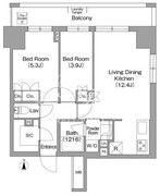 コンフォリア・リヴ西葛西三丁目 703 間取り図