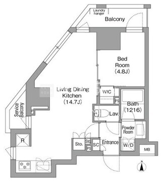 コンフォリア・リヴ西葛西三丁目 705 間取り図