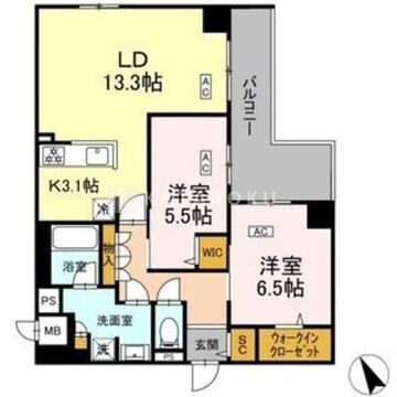 ロイジェント平井 205 間取り図