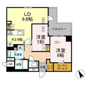 ロイジェント平井 305 間取り図