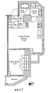 プラウドフラット門前仲町5 708 間取り図