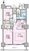 ロイヤルパークスタワー南千住 710 間取り図