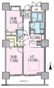ロイヤルパークスタワー南千住 1810 間取り図