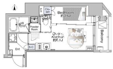 ザ・ライオンズフォーシア赤羽 901 間取り図