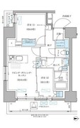パークアクシス住吉ガーデンスクエア 801 間取り図