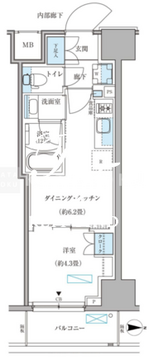 パークアクシス住吉ガーデンスクエア 1108 間取り図